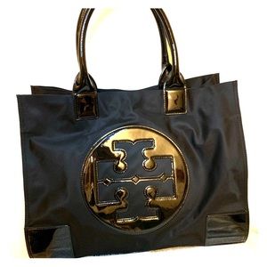 AUTHENTIC Tory Burch Black Ella Nylon Tote (NEW)